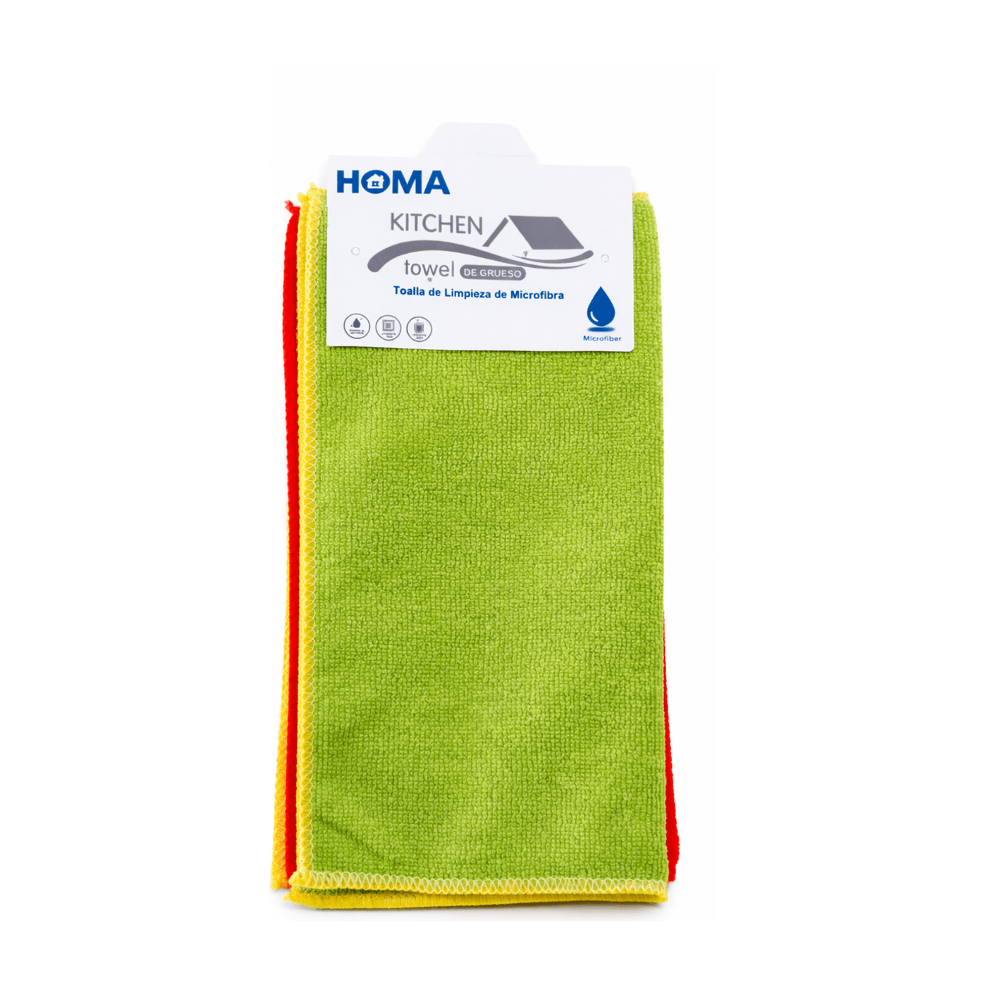 Set x 3 paños microfibra 30×30 (18g c/u) HOMA — vista 2