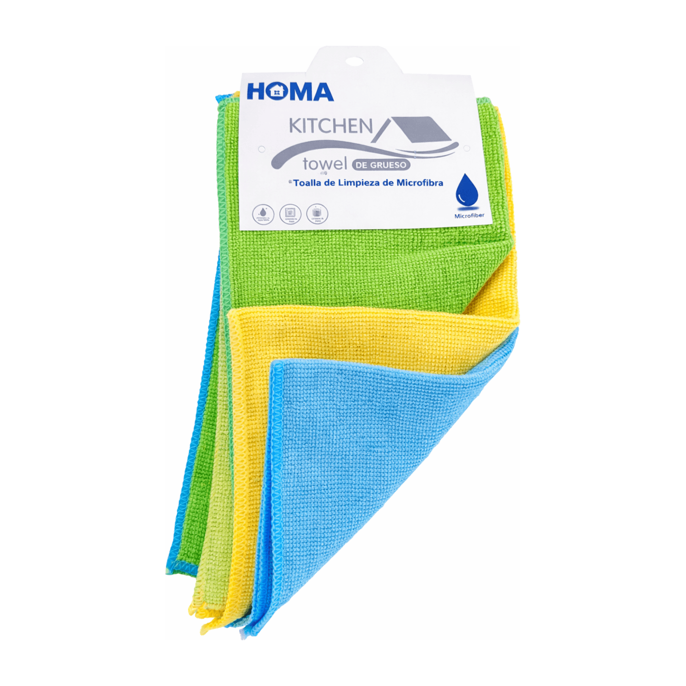 Set x 3 paños microfibra 30×30 (18g c/u) HOMA — vista 3