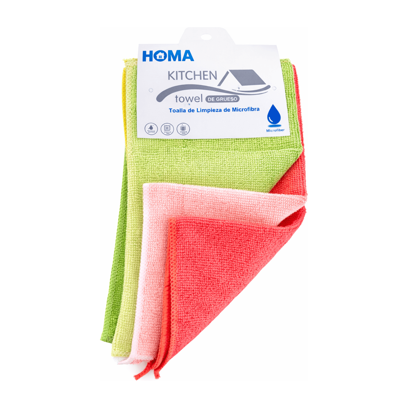 Set x 3 paños microfibra 30×30 (18g c/u) HOMA — vista 4
